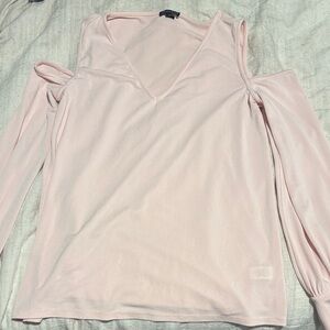 Light Pink Cold Shoulder Top